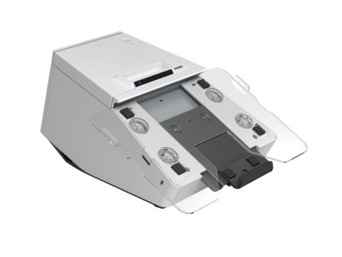 TM-m30II-SL - Bon-Thermodrucker mit universeller Tablethalterung, 80mm, USB + Ethernet, weiss