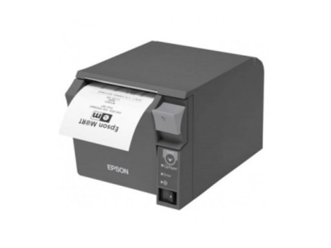 TM-T70II - Bon-Thermodrucker mit Frontausgabe, 80mm, Abschneider, USB + RS232, dunkelgrau