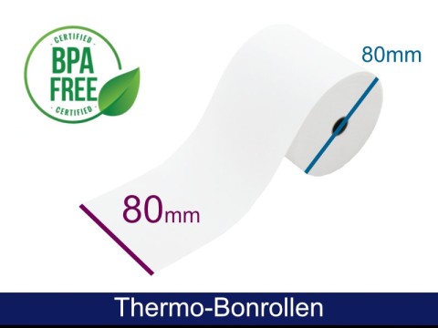 Thermorolle - 80 80 12.7 (B/D(max.)/K) 10 Jahres-Qualität, weiss, 55g, 80m, Phenol-frei