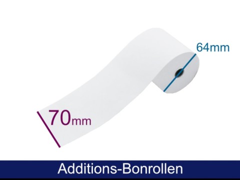 Additionsrolle - Normalpapier HF 69-70 64 12 (B/D/K), ca. 40m