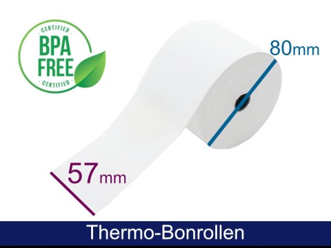 Thermorolle - 57 80 12 (B/D(max.)/K) weiss, 78m, 55g