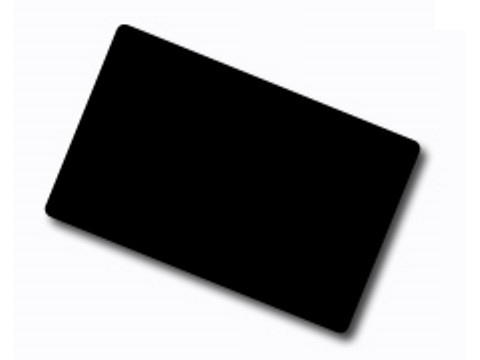 Plastikkarte - 86 x 54 x 0.76mm, 30mil, blanko, schwarz matt durchgefärbt