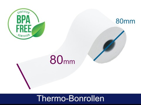 Thermorolle - 80 80 25 (B/D(max.)/K) weiss, 72m, 55g
