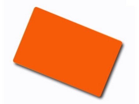 Plastikkarte - 30mil, 0.76mm (blanko) - orange