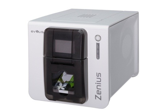 Zenius Expert- Farb-Plastikkartendrucker, braun, USB und Ethernet