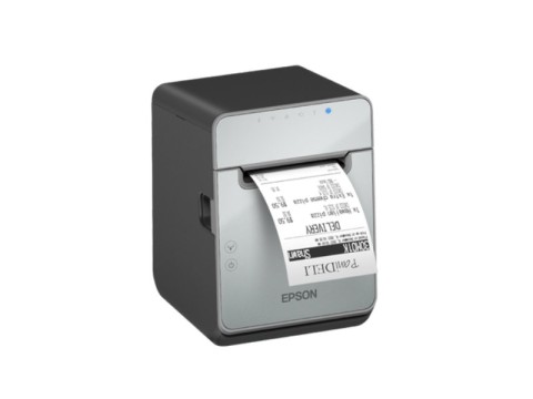 TM-L100 - Thermodirektdrucker für trägermaterialfreie Etiketten, USB + RS232 + Ethernet, schwarz