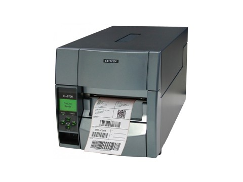 CL-S703II - Etikettendrucker, thermotransfer, 300dpi, USB + RS232 + Parallel + Ethernet, grau