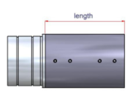 Verlängerung - Länge ca. 160mm, Rohrdurchmesser ca. 54mm, ohne Ausschnit für Flexi Stand
