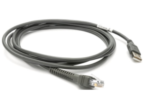 USB-Standardkabel - (Serie A Connector, 2.13m, gerade) für LS2208, LS3478, LS3578, LS2208, DS6707, LS9208, DS8178 und DS9808