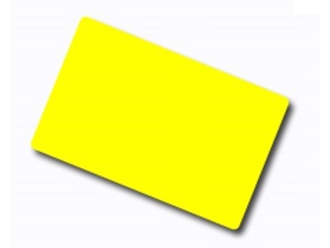 Plastikkarte - 86 x 54mm, 30mil, 0.76mm (blanko) - gelb