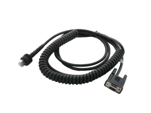 CAB-557 - RS232-Kabel, PWR, 9-polig, Buchse, gedreht, 3.6m für PowerScan 9600